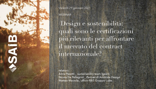 Saib webinar design e sostenibilità